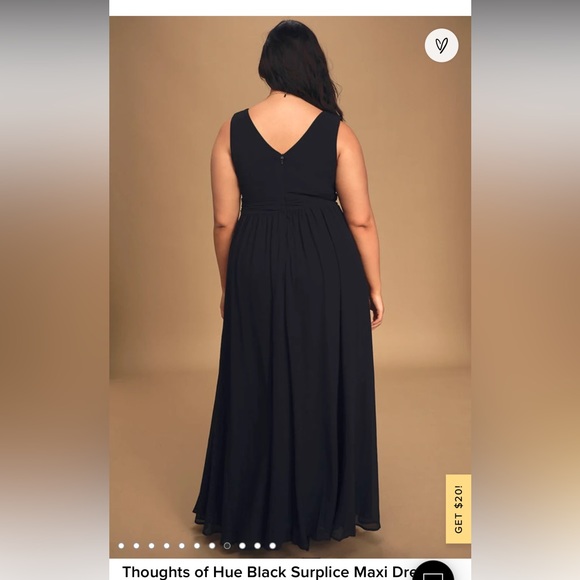 Lulu’s Thoughts of Hue formal maxi dress XL Black - Picture 3 of 5